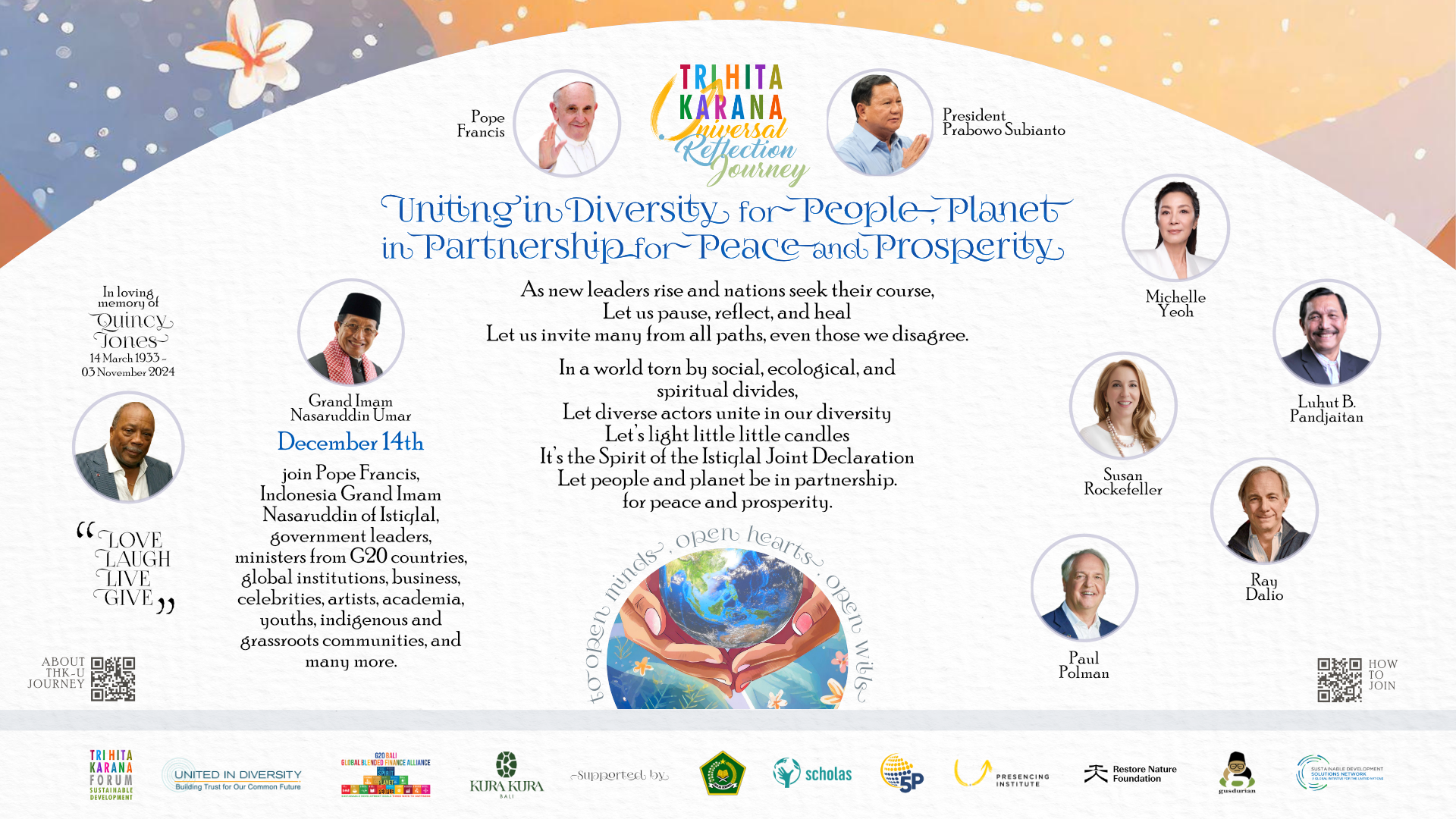 14-15 Dec 2024 | Tri Hita Karana Universal Reflection Journey: Uniting in Diversity for People, Planet in Partnership for Peace and Prosperity and ‘Merajut Masa Depan Indonesia’